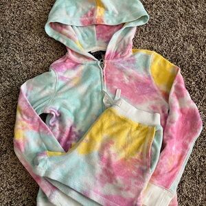 Girls POLO Ralph Lauren Tie-Dye Set - Zip-up Sweatshirt & Shorts - Size 6